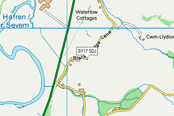 SY17 5DJ map - OS VectorMap District (Ordnance Survey) SY17 5DJ map - OS VectorMap District (Ordnance Survey)