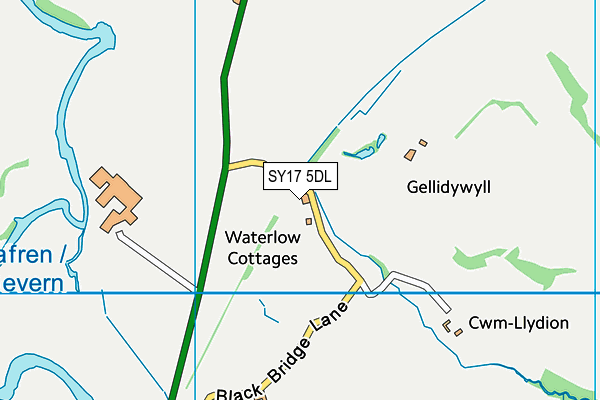 SY17 5DL map - OS VectorMap District (Ordnance Survey) SY17 5DL map - OS VectorMap District (Ordnance Survey)