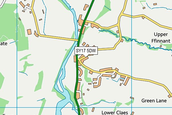 SY17 5DW map - OS VectorMap District (Ordnance Survey) SY17 5DW map - OS VectorMap District (Ordnance Survey)