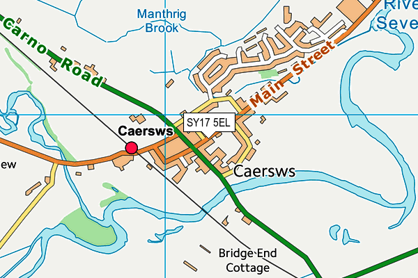 SY17 5EL map - OS VectorMap District (Ordnance Survey)