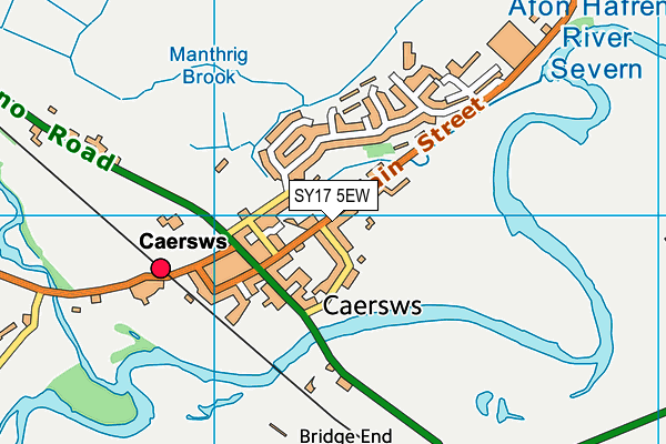 SY17 5EW map - OS VectorMap District (Ordnance Survey) SY17 5EW map - OS VectorMap District (Ordnance Survey)