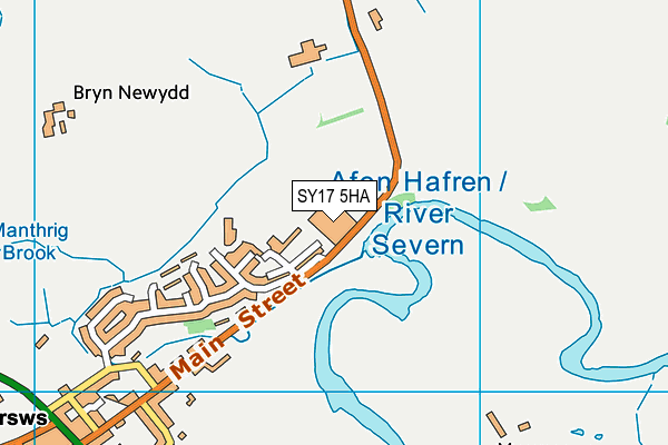 SY17 5HA map - OS VectorMap District (Ordnance Survey) SY17 5HA map - OS VectorMap District (Ordnance Survey)