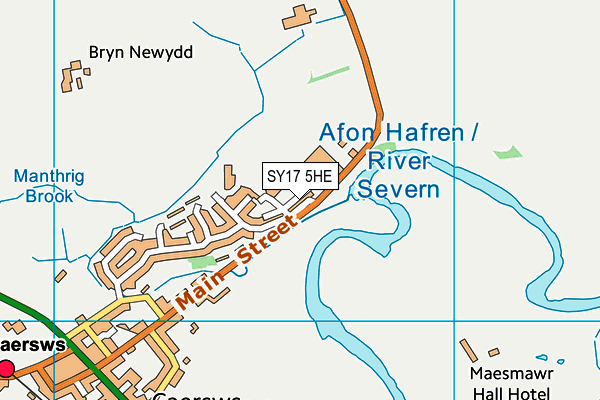SY17 5HE map - OS VectorMap District (Ordnance Survey) SY17 5HE map - OS VectorMap District (Ordnance Survey)