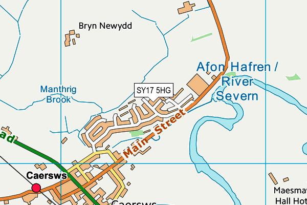 SY17 5HG map - OS VectorMap District (Ordnance Survey) SY17 5HG map - OS VectorMap District (Ordnance Survey)