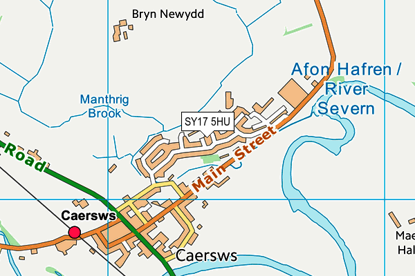 SY17 5HU map - OS VectorMap District (Ordnance Survey) SY17 5HU map - OS VectorMap District (Ordnance Survey)