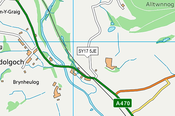 SY17 5JE map - OS VectorMap District (Ordnance Survey) SY17 5JE map - OS VectorMap District (Ordnance Survey)