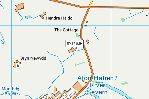 SY17 5JH map - OS VectorMap District (Ordnance Survey)