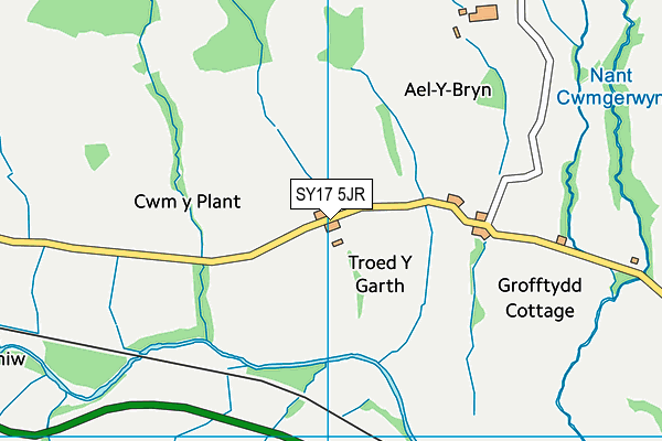 SY17 5JR map - OS VectorMap District (Ordnance Survey) SY17 5JR map - OS VectorMap District (Ordnance Survey)