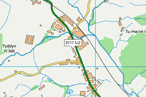 SY17 5JZ map - OS VectorMap District (Ordnance Survey) SY17 5JZ map - OS VectorMap District (Ordnance Survey)