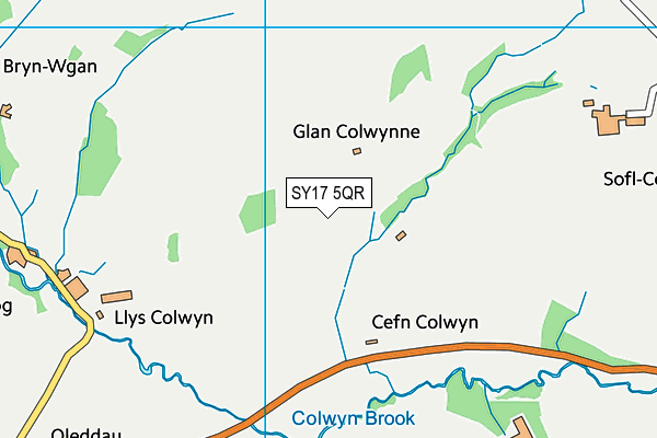 SY17 5QR map - OS VectorMap District (Ordnance Survey) SY17 5QR map - OS VectorMap District (Ordnance Survey)
