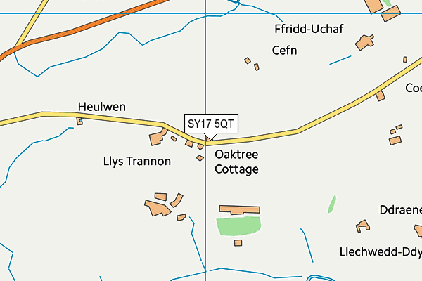 SY17 5QT map - OS VectorMap District (Ordnance Survey) SY17 5QT map - OS VectorMap District (Ordnance Survey)