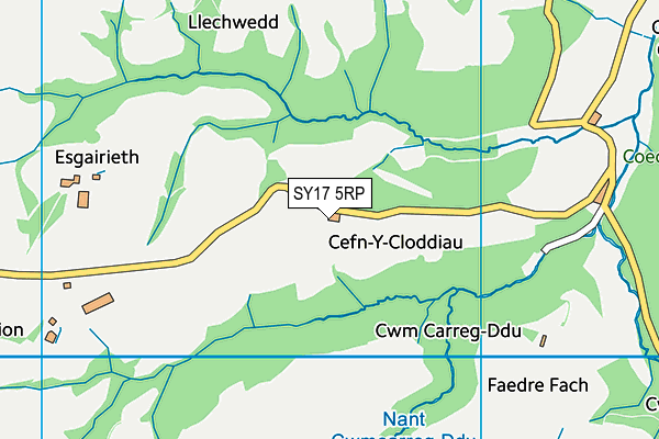 SY17 5RP map - OS VectorMap District (Ordnance Survey) SY17 5RP map - OS VectorMap District (Ordnance Survey)