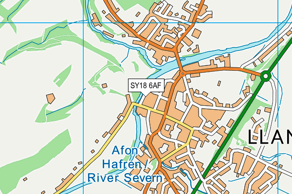 SY18 6AF map - OS VectorMap District (Ordnance Survey) SY18 6AF map - OS VectorMap District (Ordnance Survey)