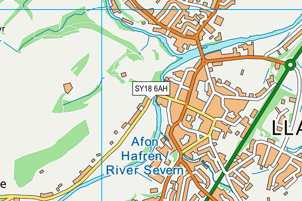 SY18 6AH map - OS VectorMap District (Ordnance Survey) SY18 6AH map - OS VectorMap District (Ordnance Survey)