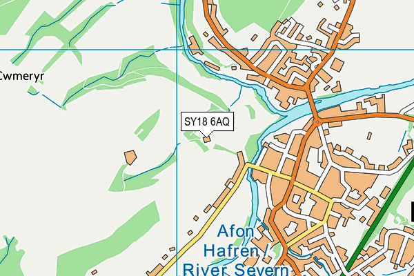 SY18 6AQ map - OS VectorMap District (Ordnance Survey) SY18 6AQ map - OS VectorMap District (Ordnance Survey)