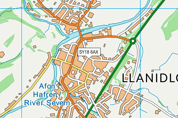 SY18 6AX map - OS VectorMap District (Ordnance Survey) SY18 6AX map - OS VectorMap District (Ordnance Survey)
