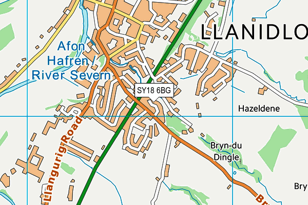 SY18 6BG map - OS VectorMap District (Ordnance Survey)