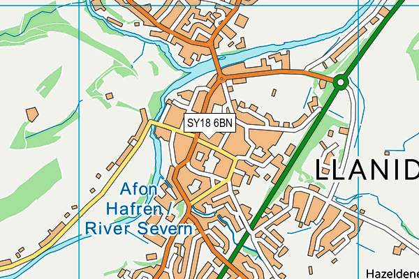 SY18 6BN map - OS VectorMap District (Ordnance Survey)