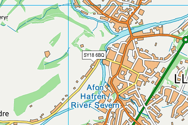 SY18 6BQ map - OS VectorMap District (Ordnance Survey)