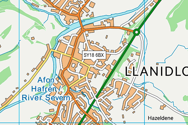 SY18 6BX map - OS VectorMap District (Ordnance Survey) SY18 6BX map - OS VectorMap District (Ordnance Survey)