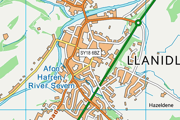 SY18 6BZ map - OS VectorMap District (Ordnance Survey) SY18 6BZ map - OS VectorMap District (Ordnance Survey)