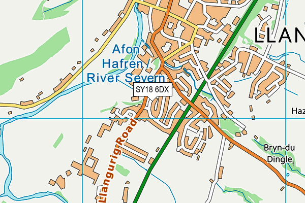 SY18 6DX map - OS VectorMap District (Ordnance Survey) SY18 6DX map - OS VectorMap District (Ordnance Survey)