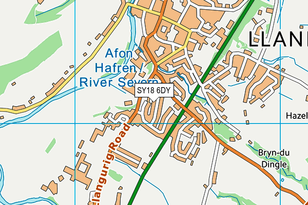 SY18 6DY map - OS VectorMap District (Ordnance Survey) SY18 6DY map - OS VectorMap District (Ordnance Survey)