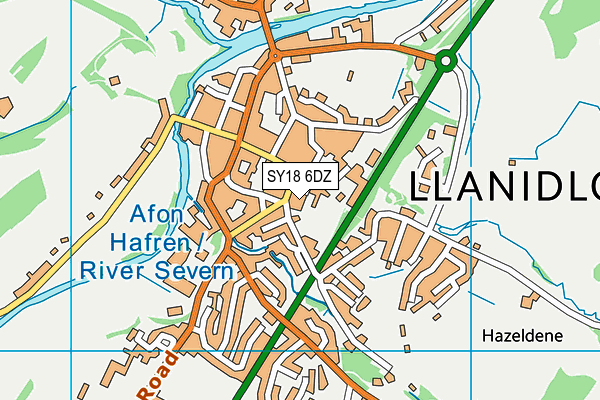 SY18 6DZ map - OS VectorMap District (Ordnance Survey) SY18 6DZ map - OS VectorMap District (Ordnance Survey)