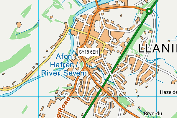 SY18 6EH map - OS VectorMap District (Ordnance Survey) SY18 6EH map - OS VectorMap District (Ordnance Survey)