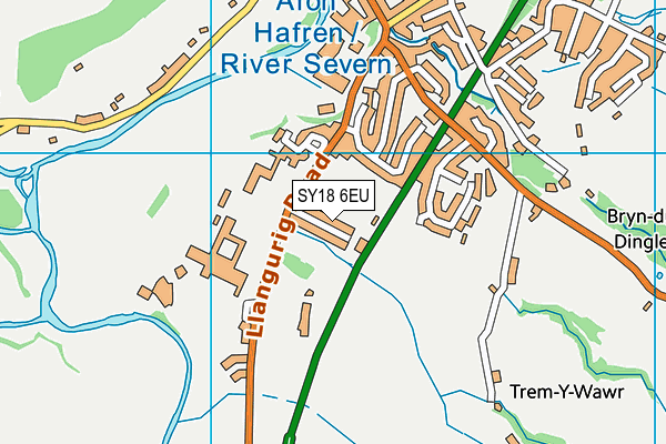 SY18 6EU map - OS VectorMap District (Ordnance Survey) SY18 6EU map - OS VectorMap District (Ordnance Survey)