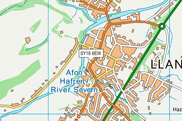 SY18 6EW map - OS VectorMap District (Ordnance Survey) SY18 6EW map - OS VectorMap District (Ordnance Survey)