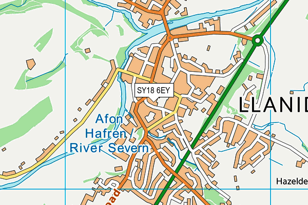 SY18 6EY map - OS VectorMap District (Ordnance Survey) SY18 6EY map - OS VectorMap District (Ordnance Survey)