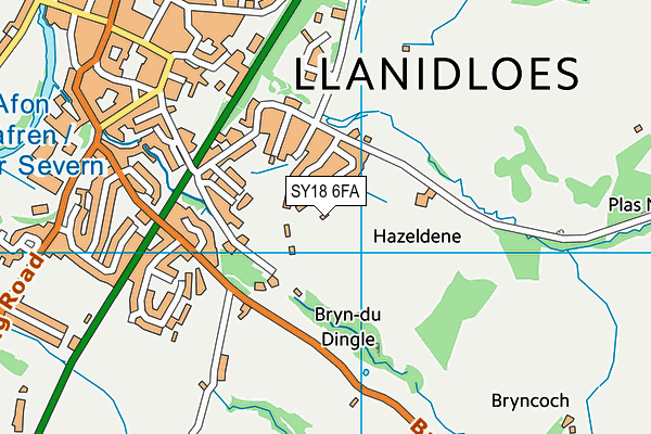SY18 6FA map - OS VectorMap District (Ordnance Survey) SY18 6FA map - OS VectorMap District (Ordnance Survey)