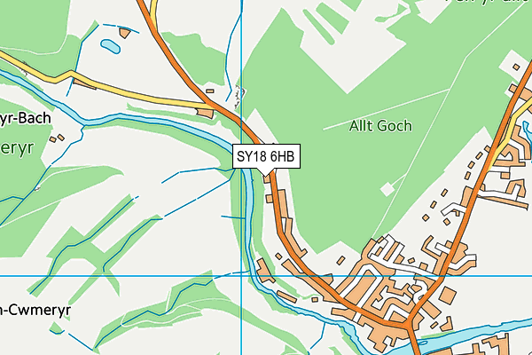 SY18 6HB map - OS VectorMap District (Ordnance Survey) SY18 6HB map - OS VectorMap District (Ordnance Survey)