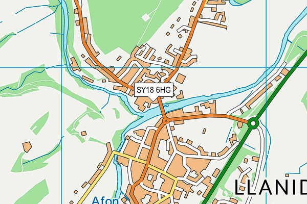 SY18 6HG map - OS VectorMap District (Ordnance Survey)