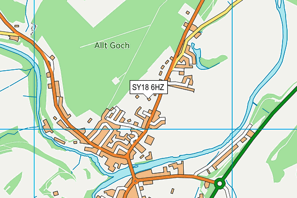 SY18 6HZ map - OS VectorMap District (Ordnance Survey) SY18 6HZ map - OS VectorMap District (Ordnance Survey)