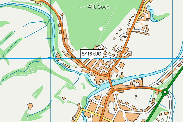 SY18 6JG map - OS VectorMap District (Ordnance Survey) SY18 6JG map - OS VectorMap District (Ordnance Survey)