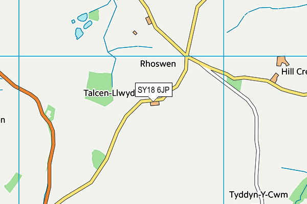 SY18 6JP map - OS VectorMap District (Ordnance Survey) SY18 6JP map - OS VectorMap District (Ordnance Survey)