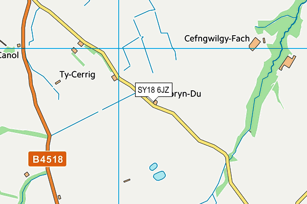 SY18 6JZ map - OS VectorMap District (Ordnance Survey) SY18 6JZ map - OS VectorMap District (Ordnance Survey)