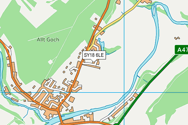 SY18 6LE map - OS VectorMap District (Ordnance Survey) SY18 6LE map - OS VectorMap District (Ordnance Survey)