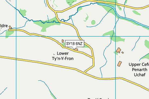 SY18 6NZ map - OS VectorMap District (Ordnance Survey) SY18 6NZ map - OS VectorMap District (Ordnance Survey)