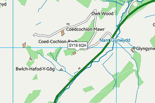 SY18 6QH map - OS VectorMap District (Ordnance Survey) SY18 6QH map - OS VectorMap District (Ordnance Survey)