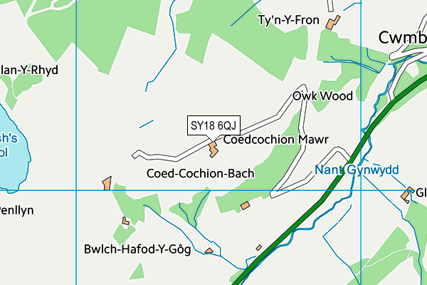 SY18 6QJ map - OS VectorMap District (Ordnance Survey) SY18 6QJ map - OS VectorMap District (Ordnance Survey)