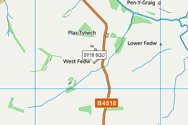SY18 6QU map - OS VectorMap District (Ordnance Survey) SY18 6QU map - OS VectorMap District (Ordnance Survey)