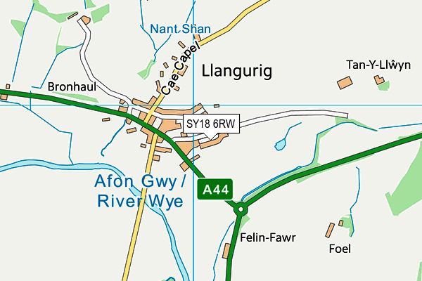SY18 6RW map - OS VectorMap District (Ordnance Survey) SY18 6RW map - OS VectorMap District (Ordnance Survey)