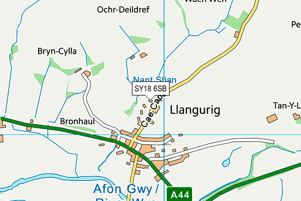 SY18 6SB map - OS VectorMap District (Ordnance Survey) SY18 6SB map - OS VectorMap District (Ordnance Survey)