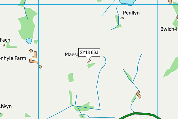 SY18 6SJ map - OS VectorMap District (Ordnance Survey) SY18 6SJ map - OS VectorMap District (Ordnance Survey)