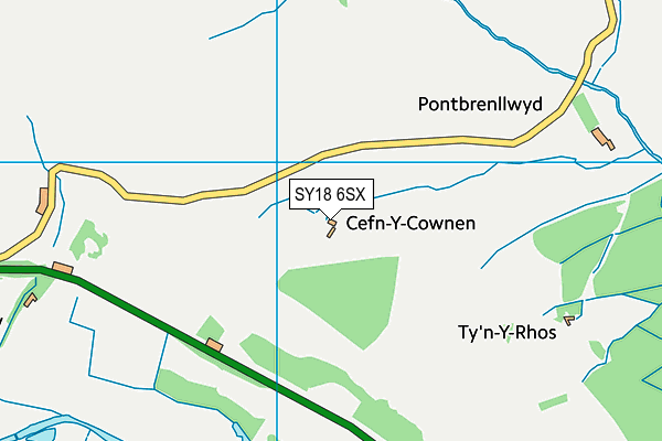 SY18 6SX map - OS VectorMap District (Ordnance Survey) SY18 6SX map - OS VectorMap District (Ordnance Survey)
