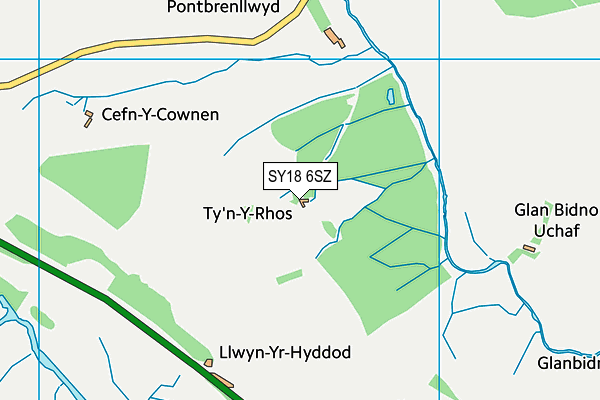 SY18 6SZ map - OS VectorMap District (Ordnance Survey) SY18 6SZ map - OS VectorMap District (Ordnance Survey)