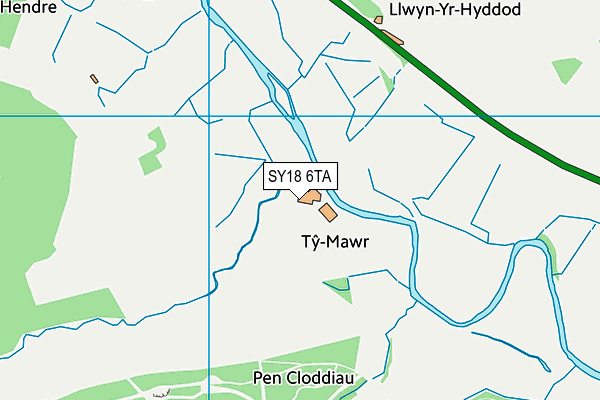 SY18 6TA map - OS VectorMap District (Ordnance Survey) SY18 6TA map - OS VectorMap District (Ordnance Survey)